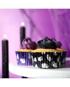 Foil Lined Cupcake Liners Spooky Ghosts