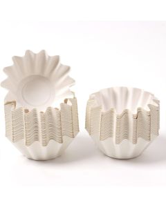 Fluted Lined Cupcake Liners White