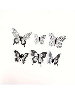 Foil Butterflies Black