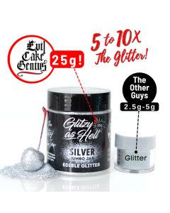 Glitzy as Hell Edible Glitter Silver