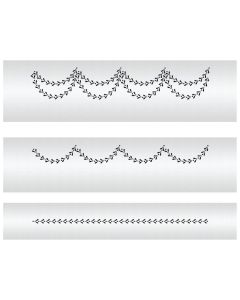 Hand Piped Garland 3 Stencil Set