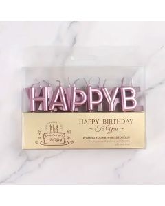 Happy Birthday Candles Rose Gold