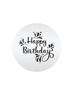 Happy Birthday Small Cake Top Acrylic Stencil