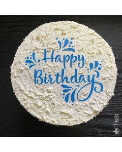 Happy Birthday Cake Top Acrylic Stencil