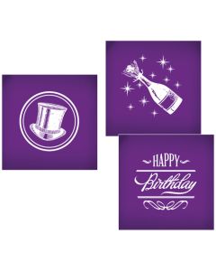 Birthday Celebration Medallion Mesh Stencil Set