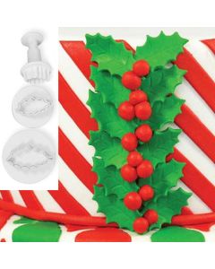 Plunger Cutters Holly Leaves Set of 3