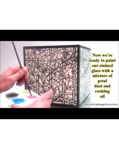 Stained Glass Magnolia Trellis Small Mesh Stencil