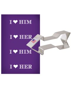 I Heart Him-Her Cookie Mesh Stencil Set