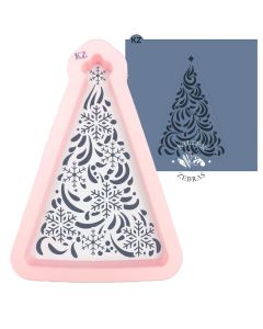 Ornate Christmas Tree Cutter Stencil Set by Killer Zebras