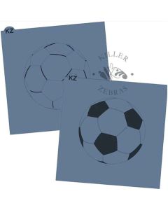 Soccer 2 Part Stencil by Killer Zebras