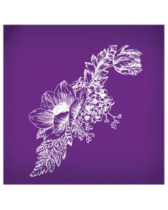 Brooke Floral Swag Small Mesh Stencil 