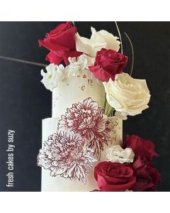 Three Layer Peony Mesh Stencil by Imperial Cake