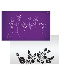 Le Jardin Border Lace Stencil Set