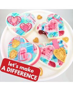 Icing Sheets Preppy Hearts 