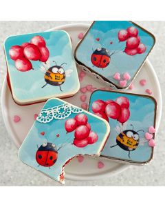 Icing Sheets Love Bugs Squares
