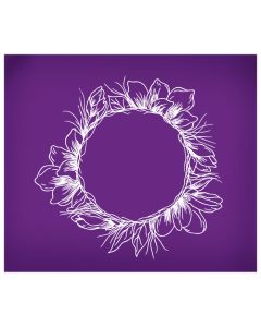 Magnolia Bloom Wreath Large Mesh Stencil by Imperial Cake