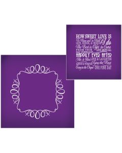 Marina Round Calligraphy Frame and Wedding Words 2 Stencil Set