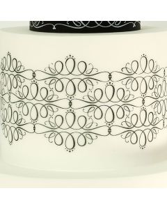 Marina Calligraphy Ribbon Cake 4 Mesh Stencil Set