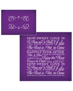 Marina Calligraphy Frame and Wedding Words Mesh Stencil Set