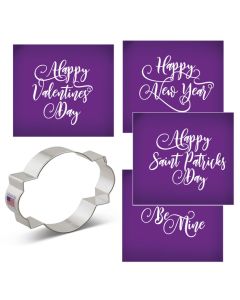 Winter Message Plaque Mesh Stencil Set 