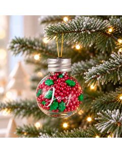 Mini Ornament Sprinkle Jar Merry & Bright Mix
