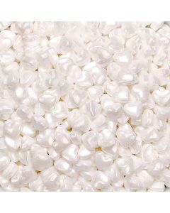 Pearlized Mini Heart Sprinkles White