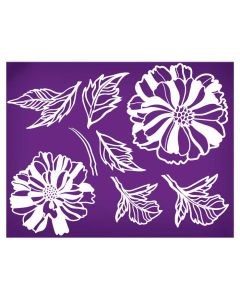 Modern Flower Mesh Stencil