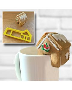 Tiny Gingerbread House Mug Hugger Cutter Set