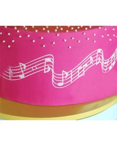 Musical Wave Mesh Stencil