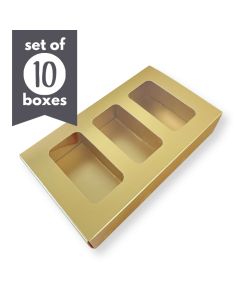 Nutter Butter Treat Boxes 3 Cavity Gold