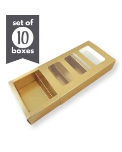 Nutter Butter Treat Boxes 3 Cavity Gold