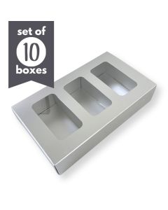 Nutter Butter Treat Boxes 3 Cavity Silver