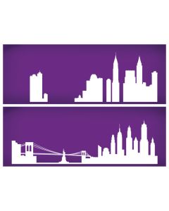 Skyline New York 2 Color Mesh Stencil