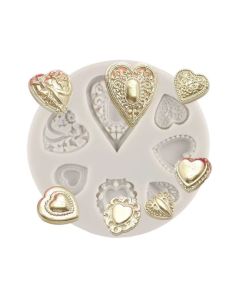 Ornate Hearts Silicone Mold