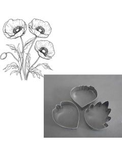 Cutter Set Poppy Flower