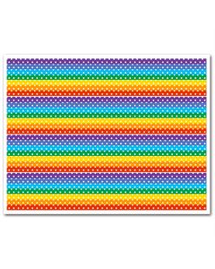 Edible Fabric Sheet Rainbow Dots Bands