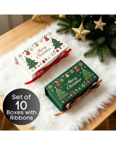 Merry Christmas Boxes With Ribbons