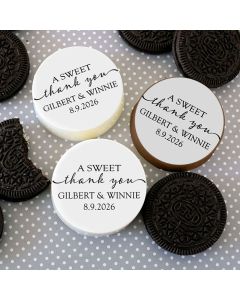 Customizable Icing Sheets Sweet Thank You White