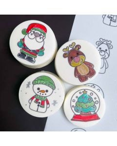 Icing Sheets Christmas Coloring Book Cookies