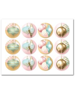 Icing Sheets Christmas Ornaments Pastel Cookie/Cupcake