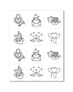 Icing Sheets Valentine's Coloring Book Cookies