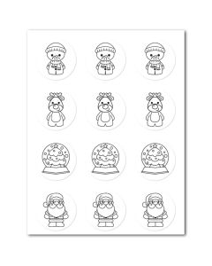 Icing Sheets Christmas Coloring Book Cookies