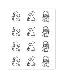 Icing Sheets Halloween Coloring Book Cookies