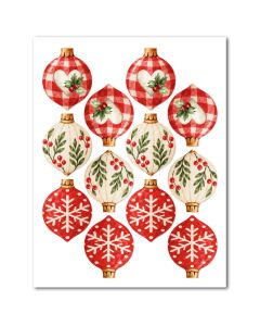Icing Sheets Country Christmas Finial Ornaments