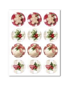Icing Sheets Country Christmas Cookie/Cupcake