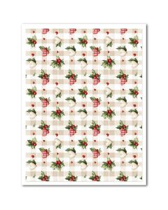 Icing Sheet Country Christmas Gingham