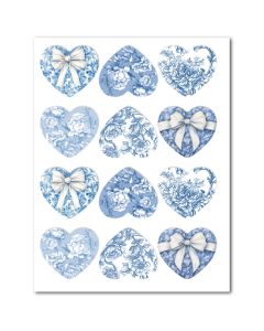 Icing Sheet Delft Hearts