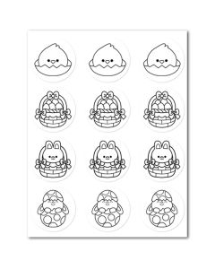 Icing Sheets Easter Coloring Book Cookies