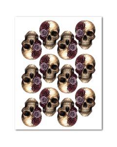 Icing Sheets Gothic Rose Skull Cookie/Nutter Butter