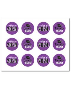 Icing Sheets Graduation Cookie Purple